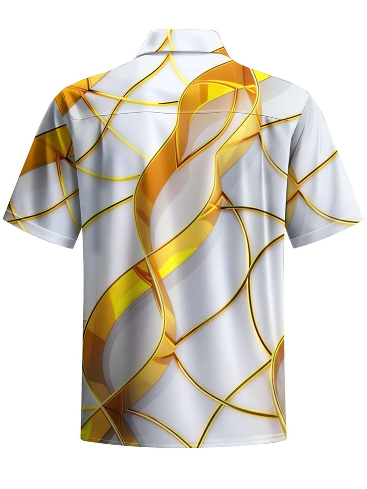 Alohadaddy® Casual Stripe Print Art Pocket Stretch Men&
