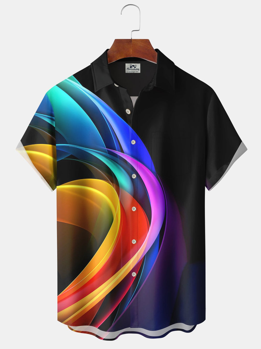 Alohadaddy® Casual Abstract Print Pocket Button Stretch Men&