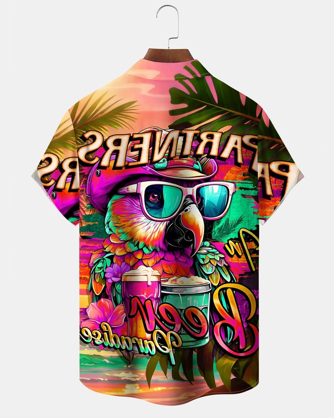 Alohadaddy® Hawaiian Parrot Vacation Pocket Elastic Button Men&