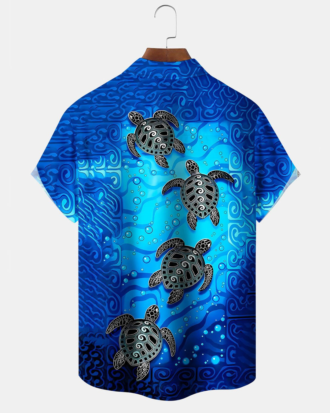 Alohadaddy® Vintage Turtle Print Artistic Elastic Button Pocket Men&