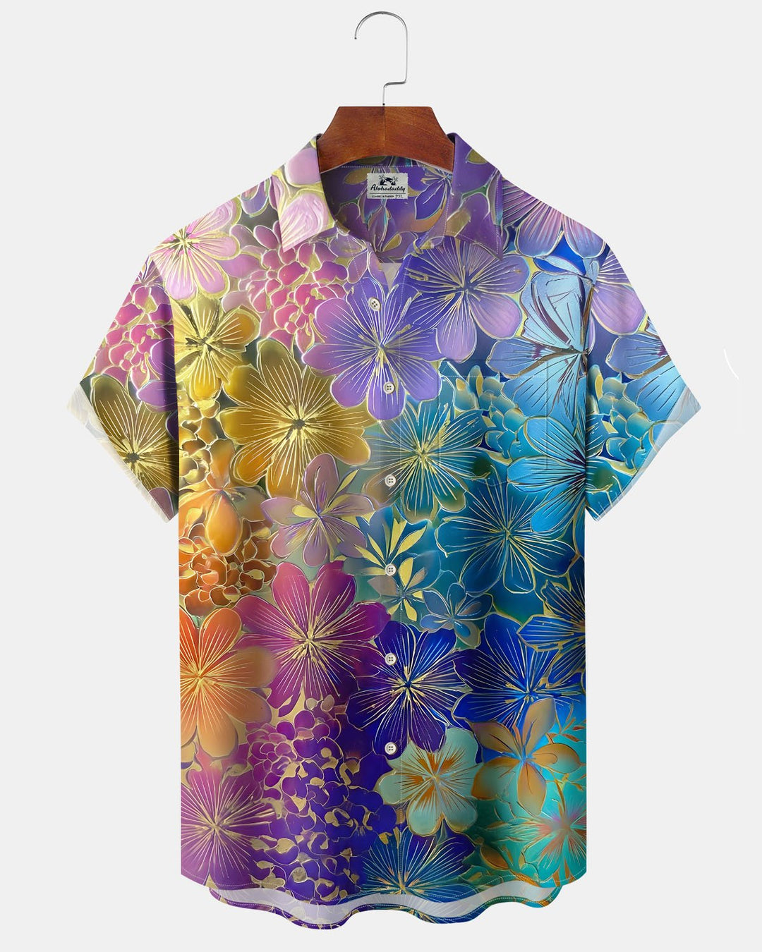 Alohadaddy® Casual Gradient Floral Print Art Cardigan Men&
