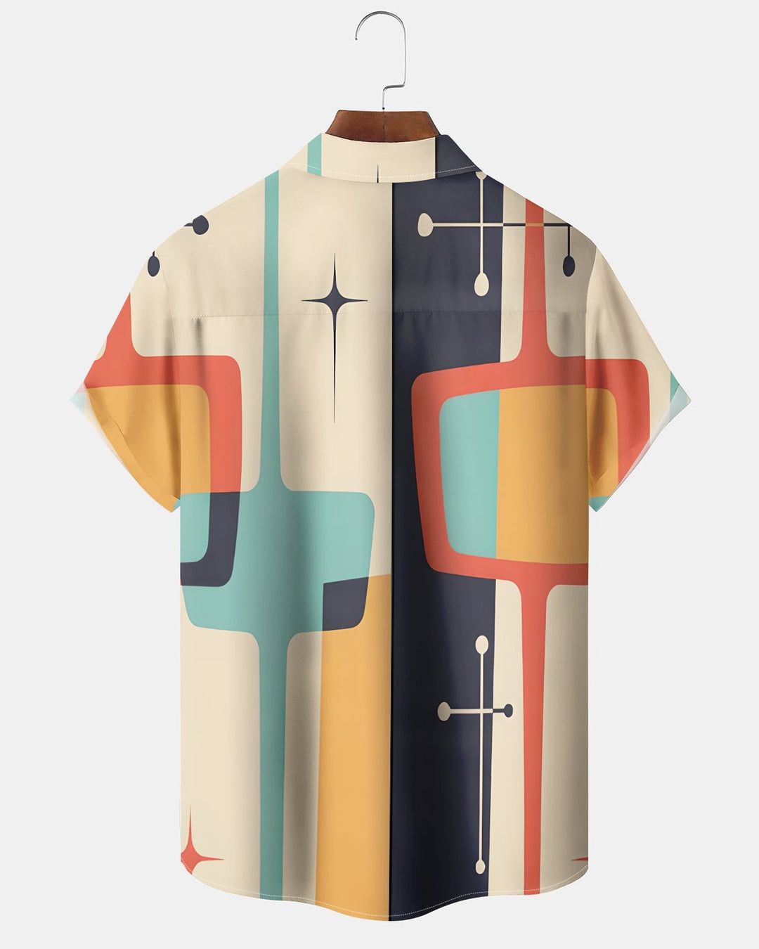Alohadaddy® Casual Abstract Print Art Button Pocket Cardigan Men&