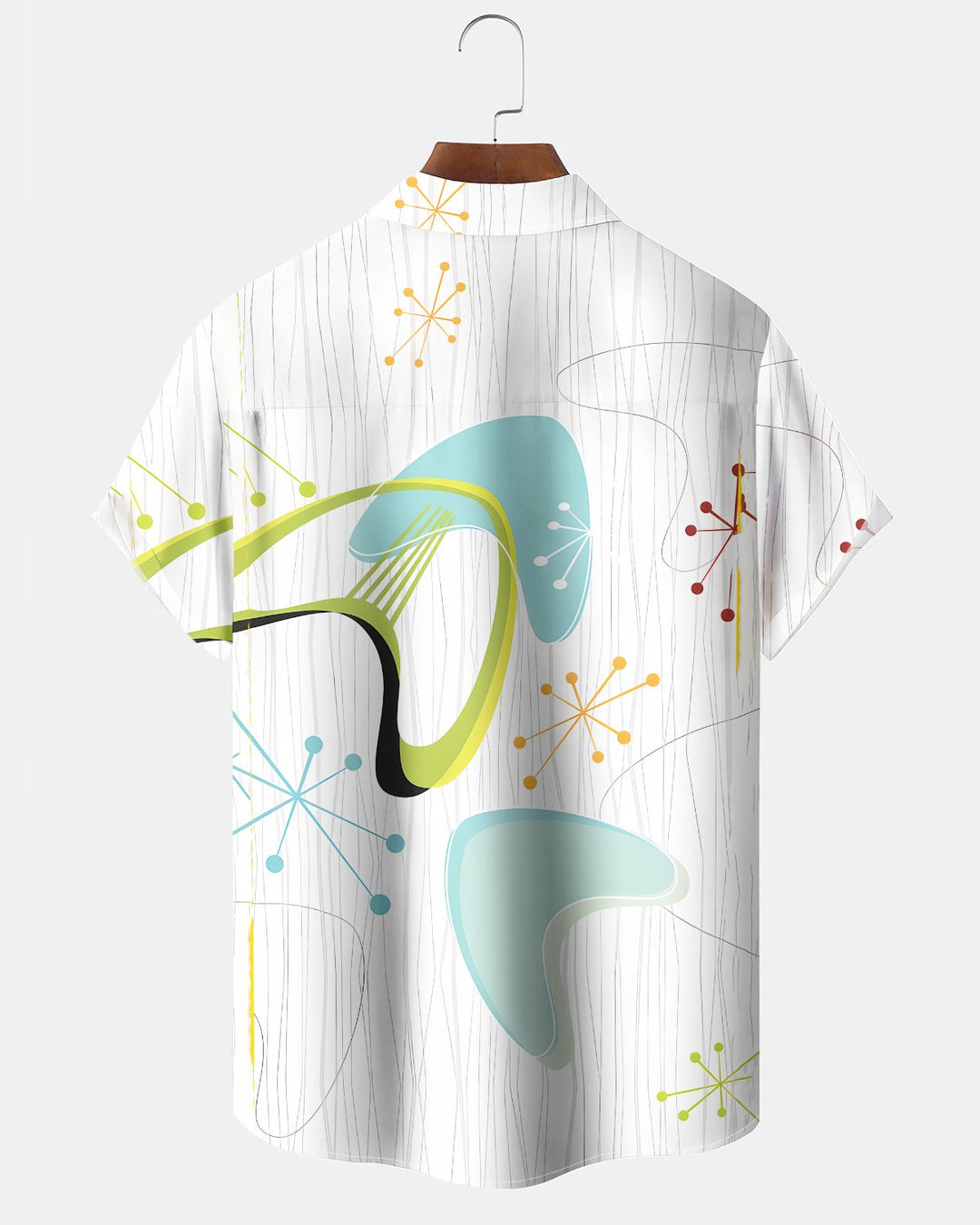Alohadaddy® Casual Atomic Print Art Button Pocket Cardigan Men&