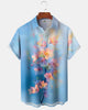 Alohadaddy® Hawaiian Floral Print Art Button Pocket Cardigan Men's Short Sleeve Shirt Big & Tall