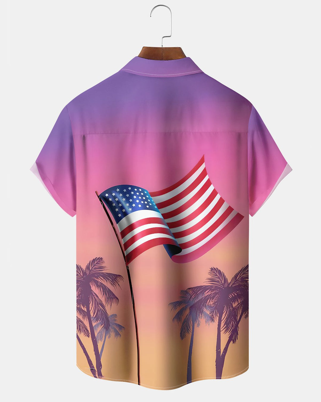 Alohadaddy® Vintage Flag Print Art Button Pocket Cardigan Men&