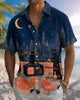 Alohadaddy® Men's Short-Sleeve Button-Down Shirt with Pocket Cat Music  Print