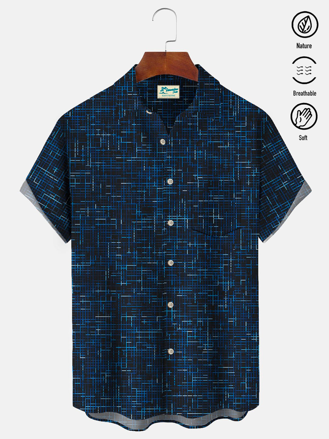 Alohadaddy Vintage Medieval Geometric Blue Men&