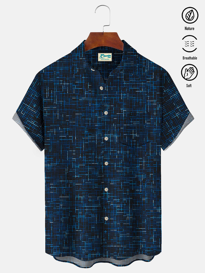 Alohadaddy Vintage Medieval Geometric Blue Men&