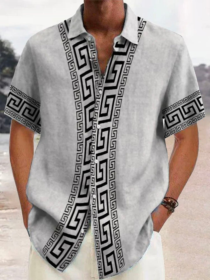 Alohadaddy Retro Geometric Print Men&