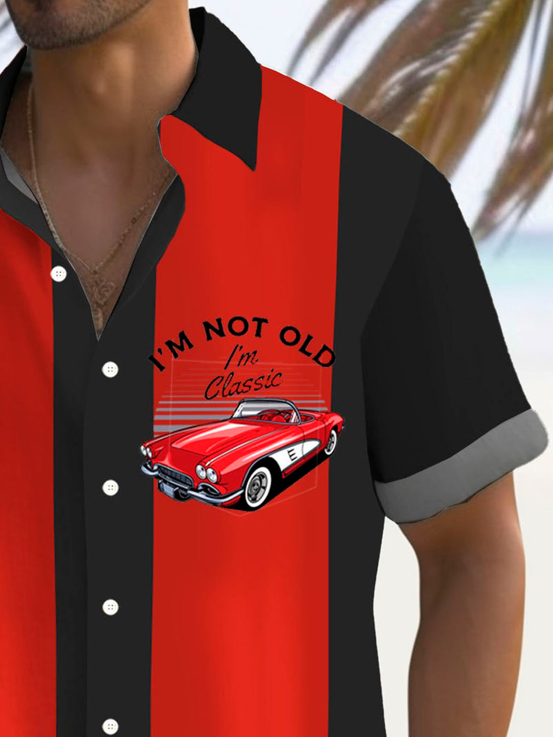 Alohadaddy Retro Bowling Car 3D Digital Print Men&