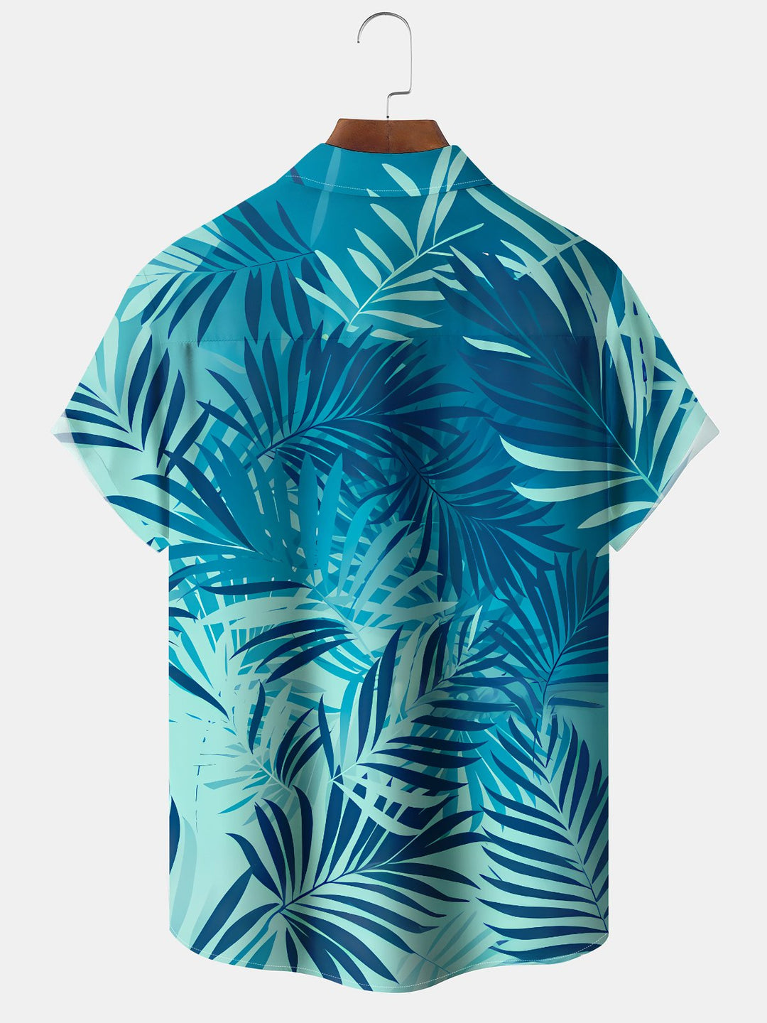 Alohadaddy Vacation Hawaii Cashew Flower Print Art Pocket Button Elastic Oversized Shirt