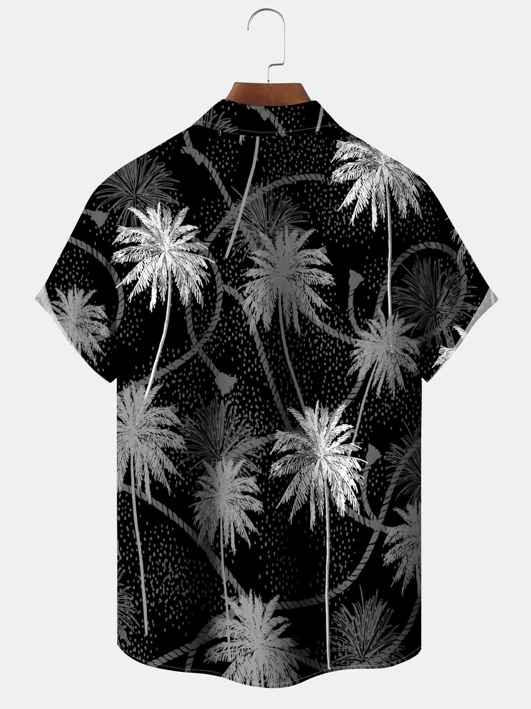 Alohadaddy Casual Collection Hawaii Palm Trees Print Art Button Cardigan Pockets Breathable Stretch Long Oversized Shirt