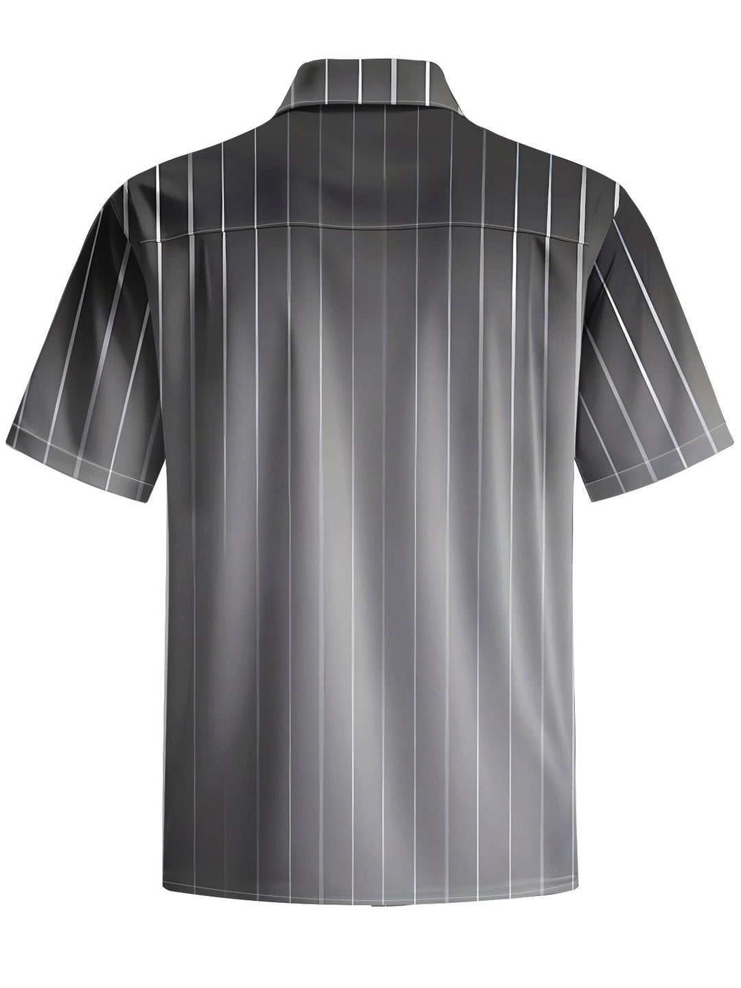 Alohadaddy® Casual Stripe Art Print Chest Pocket Men&