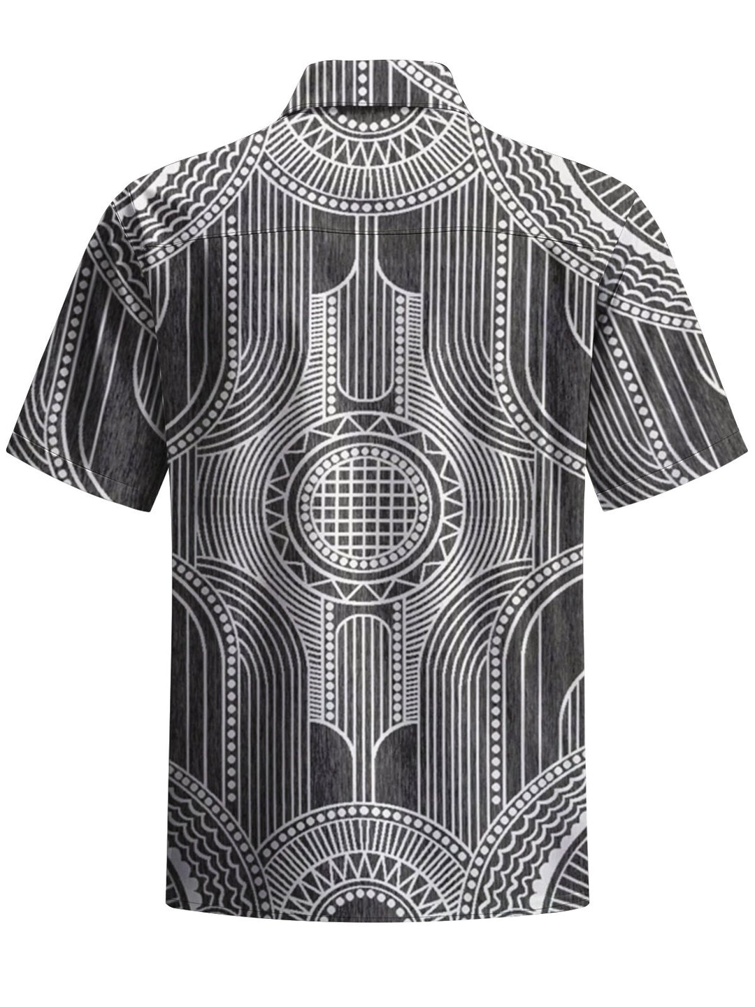 Alohadaddy® Casual Stripe Art Print Chest Pocket Men&