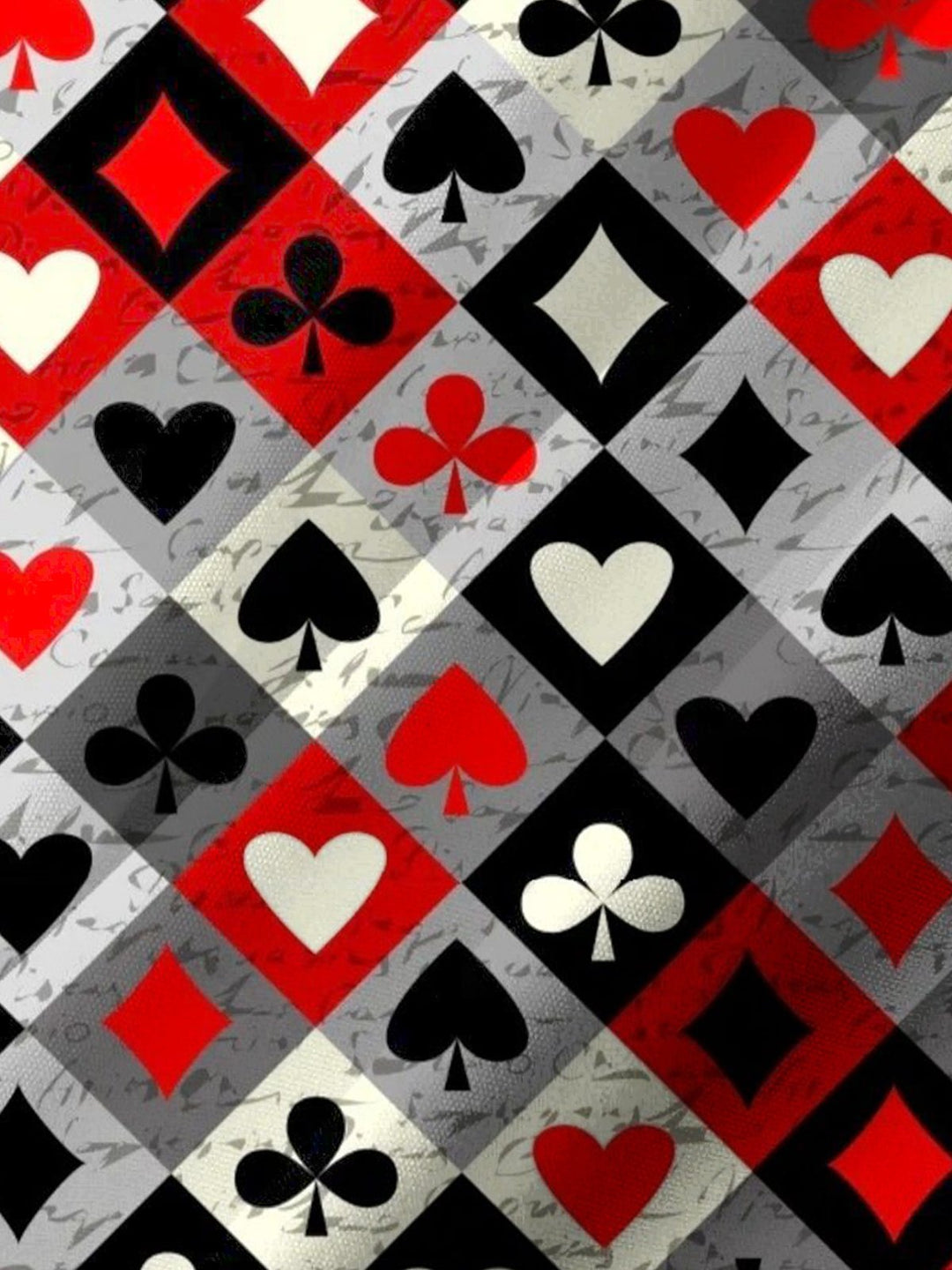 Alohadaddy® Retro Geometric Poker Art Print Chest Pocket Men&