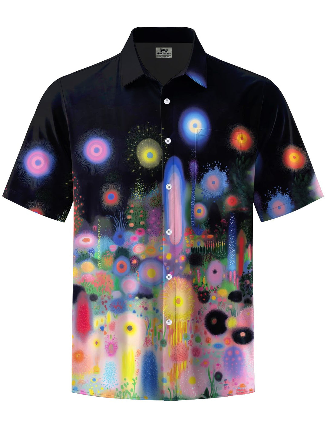 Alohadaddy® Casual Abstract Fireworks Print Art Pocket Stretch Men&