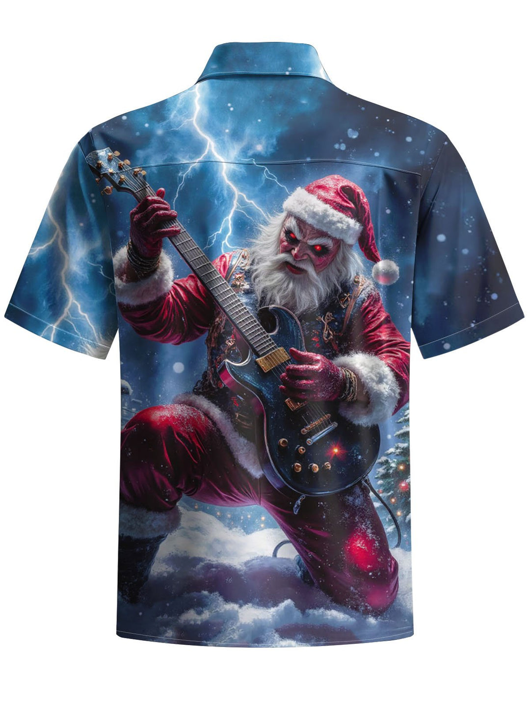 Alohadaddy® Santa Claus Guitar Print Art Pocket Stretch Men&