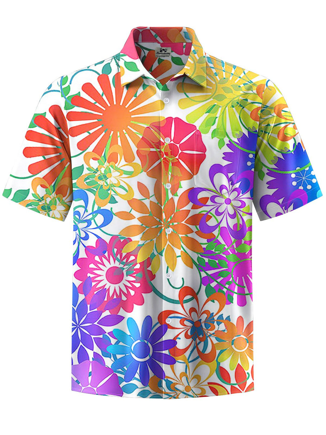 Alohadaddy® Casual Floral Print Button Pocket Men&