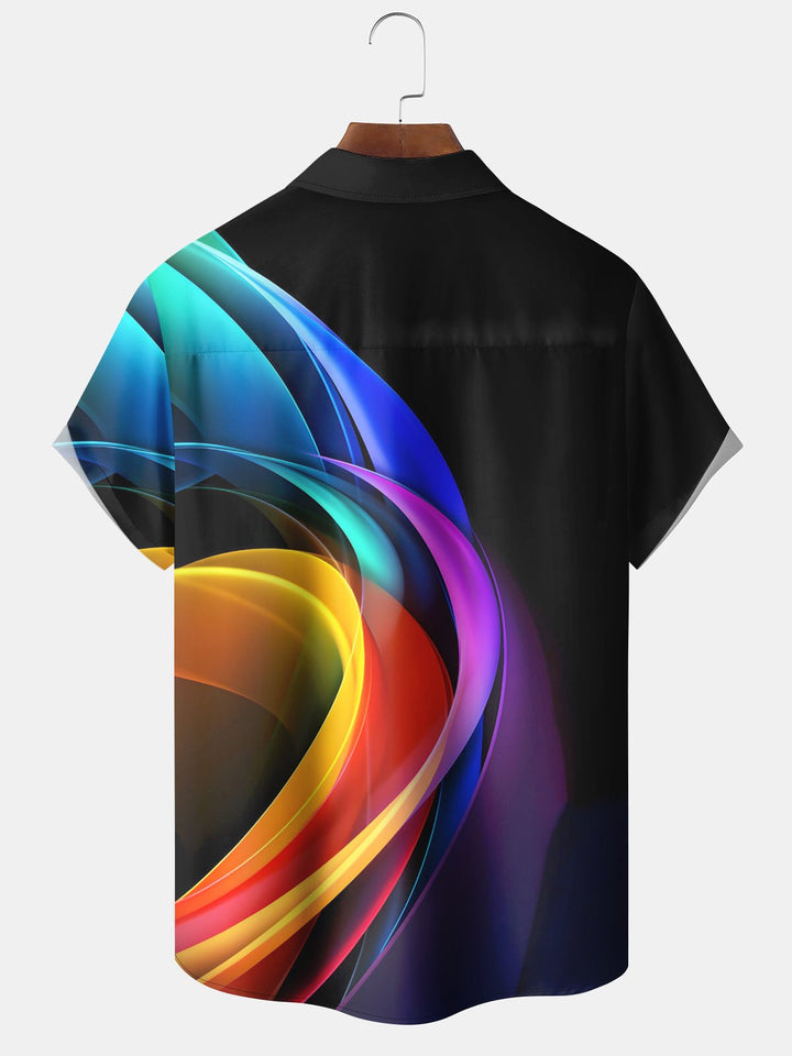 Alohadaddy® Casual Abstract Print Pocket Button Stretch Men&