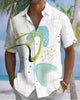 Alohadaddy® Casual Atomic Print Art Button Pocket Cardigan Men's Short Sleeve Shirt Big & Tall