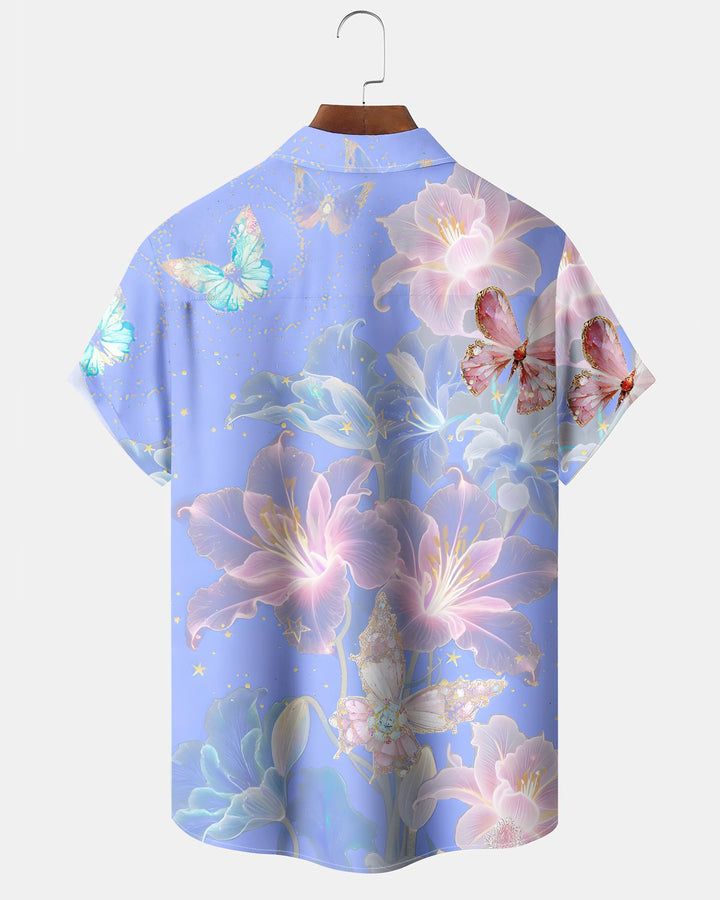 Alohadaddy® Hawaiian Floral Print Art Button Pocket Cardigan Men&