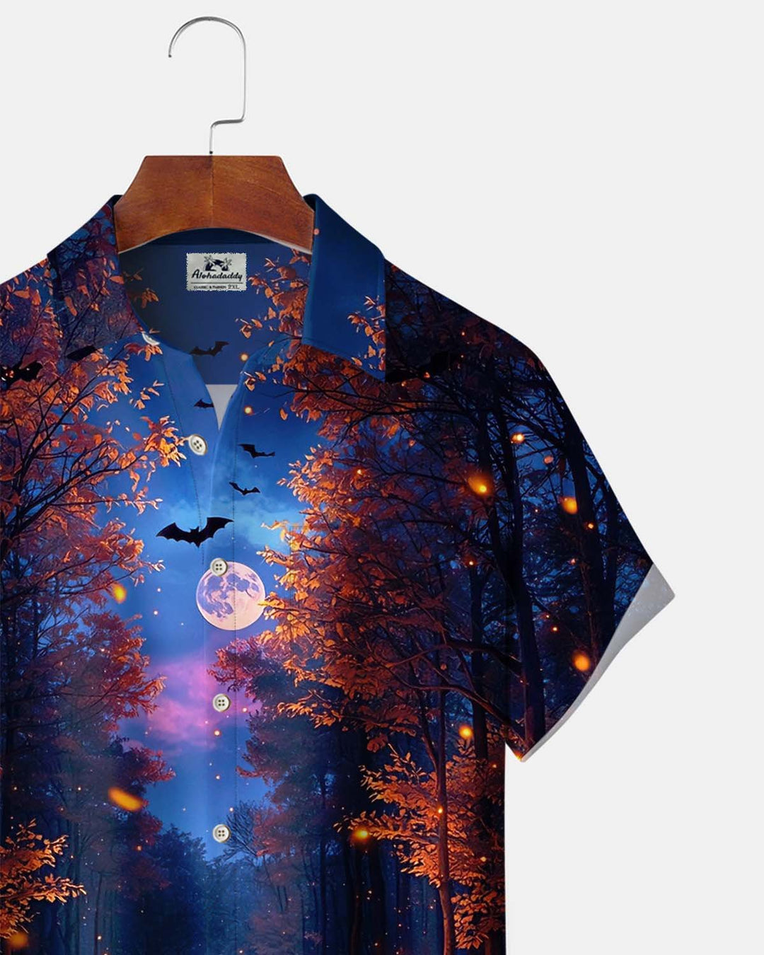 Alohadaddy® Holiday Halloween Graphic Print Button-Down Pocket Cardigan-Style Men&
