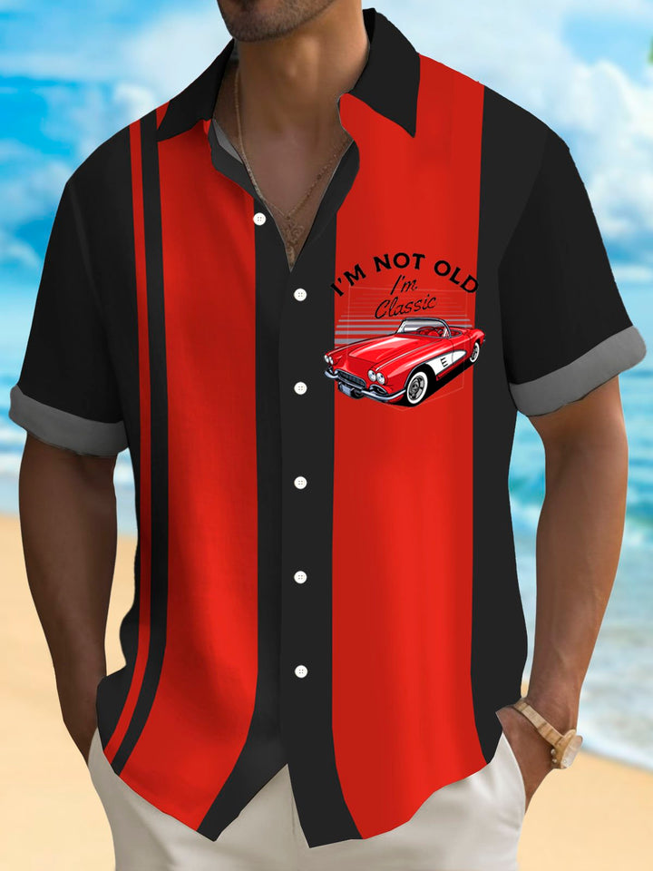 Alohadaddy Retro Bowling Car 3D Digital Print Men&
