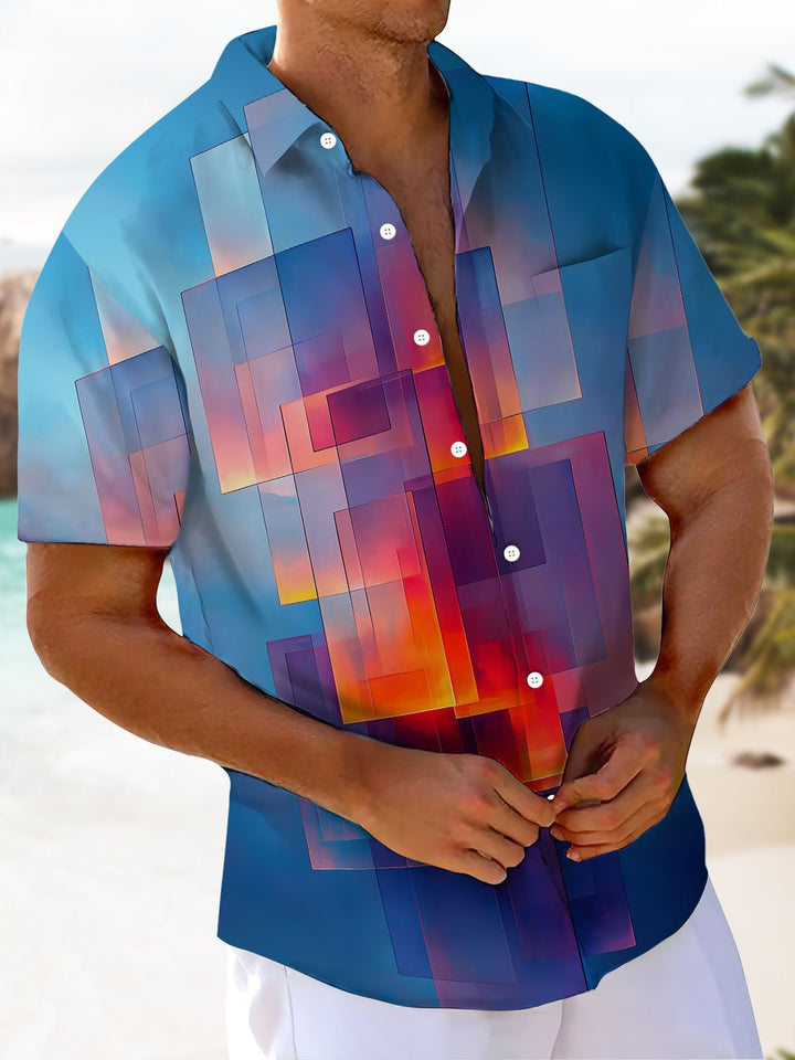 Alohadaddy® Casual Geometric Printed Moisture Wicking Men&