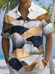 Alohadaddy® Casual Geometric Art Print Chest Pocket Mens Short Sleeve Shirt Big & Tall