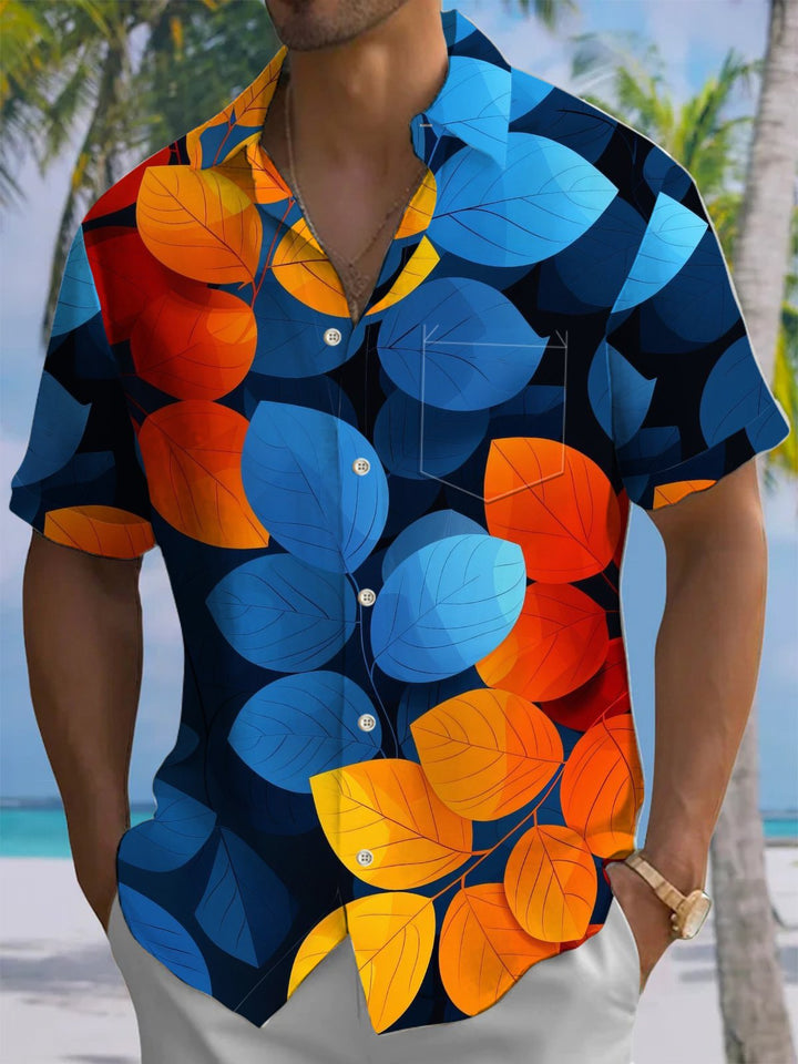 Alohadaddy® Vintage Leaf Art Print Moisture Wicking Men&