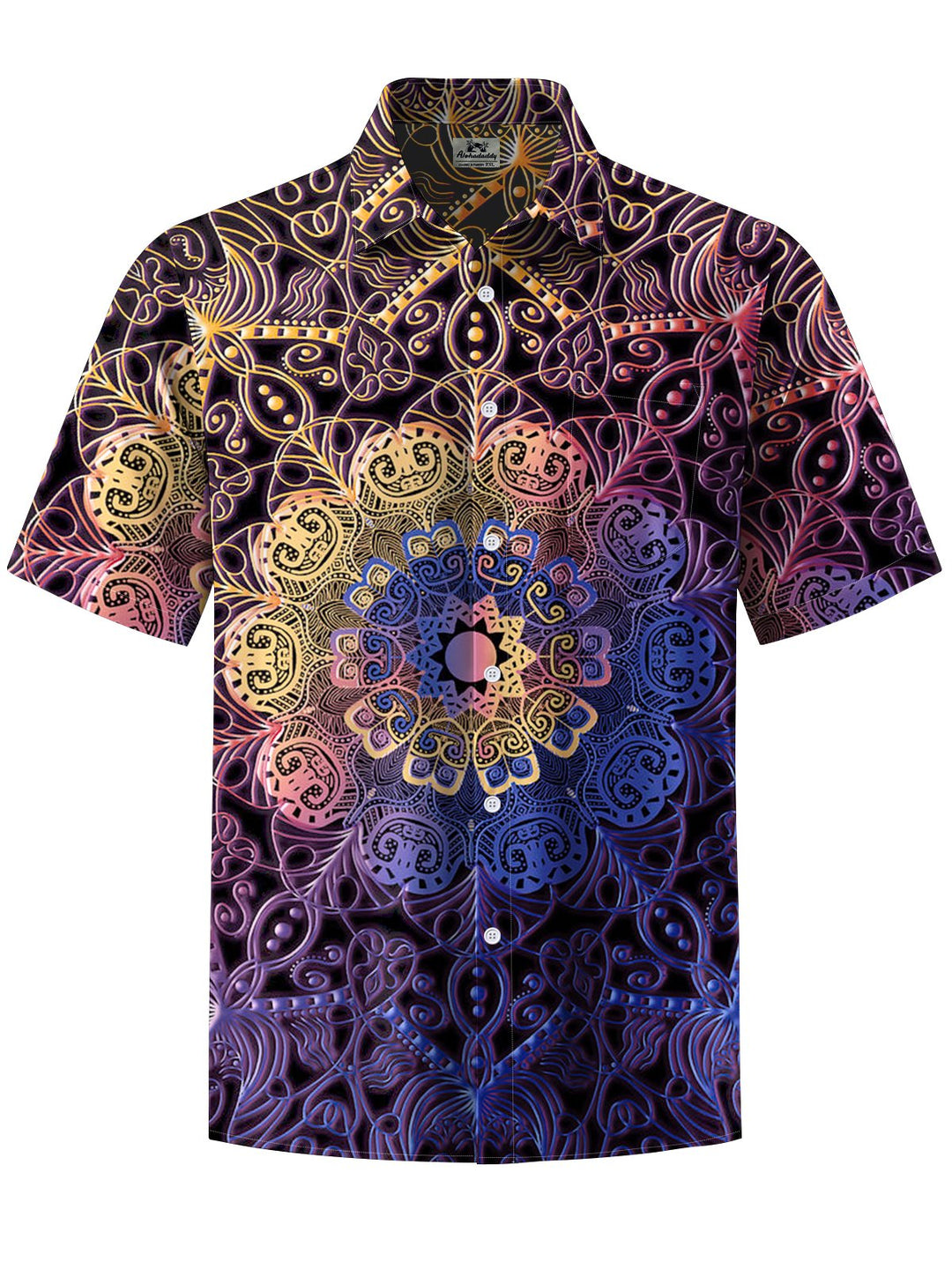 Alohadaddy® Casual Charlotte Floral Print Art Chest Pocket Men&