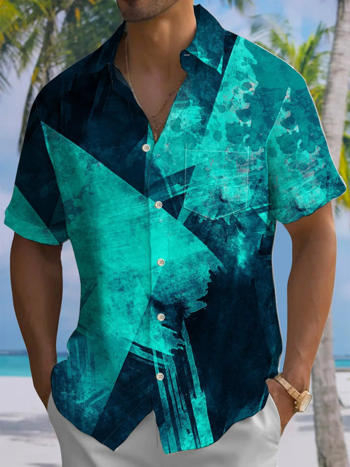 Alohadaddy® Casual Geometric Art Print Men&