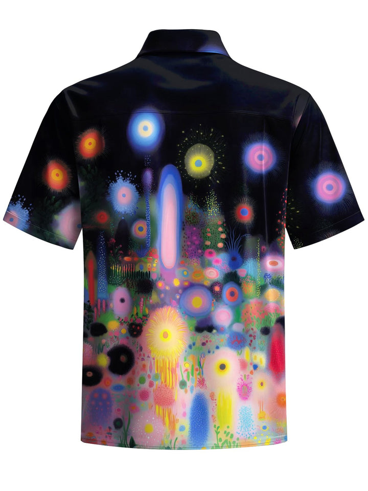 Alohadaddy® Casual Abstract Fireworks Print Art Pocket Stretch Men&