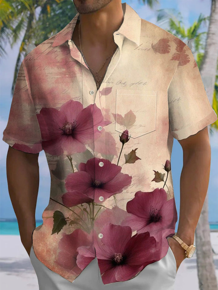 Alohadaddy® Vintage Floral Art Print Stretch Men&
