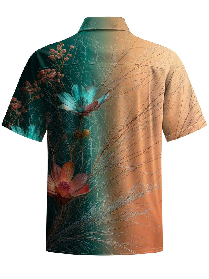 Alohadaddy® Vintage Floral Ombre Print Art Pocket Stretch Men&