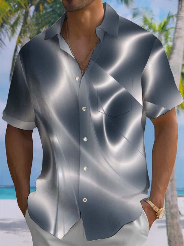 Alohadaddy® Casual Abstract Print Art Pocket Stretch Men&