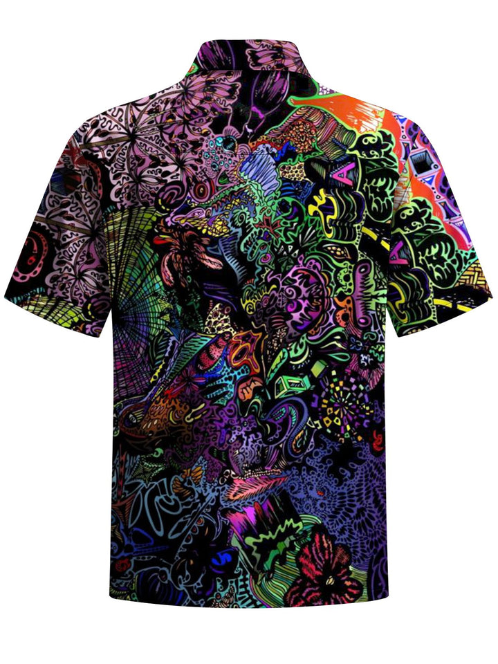 Alohadaddy® Casual Graffiti Print Art Pocket Stretch Men&