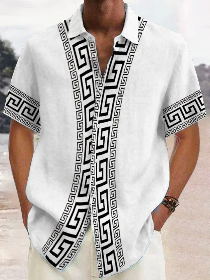 Alohadaddy Retro Geometric Print Men&