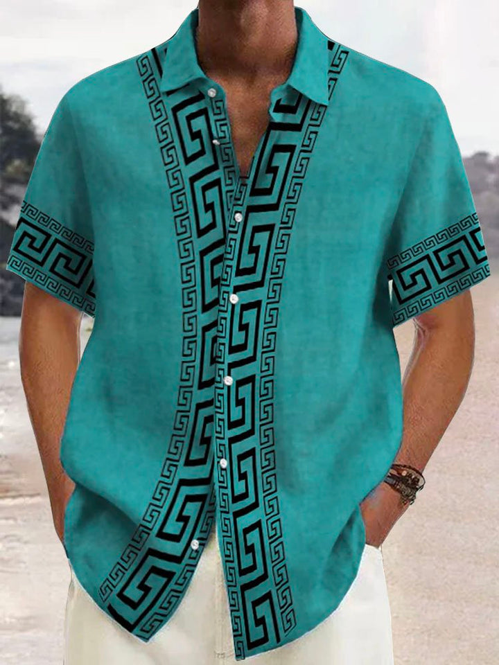 Alohadaddy Retro Geometric Print Men&