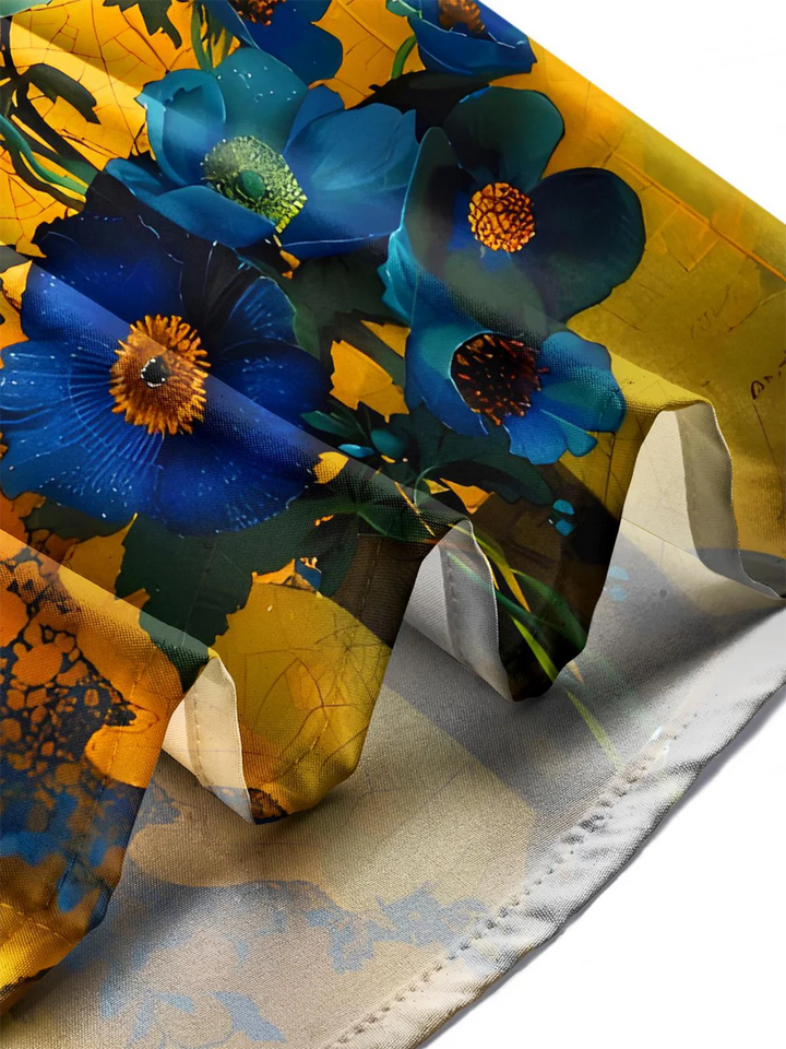Alohadaddy® Vintage Floral Art Print Moisture Wicking Men&