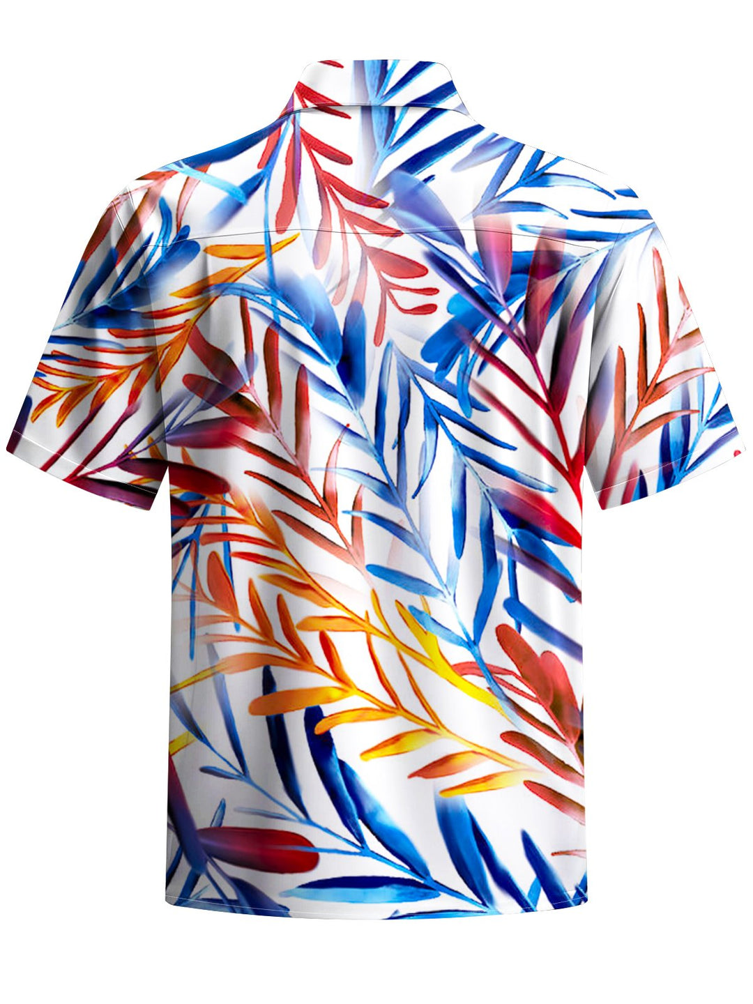 Alohadaddy® Hawaiian Leaf Art Print Chest Pocket Men&