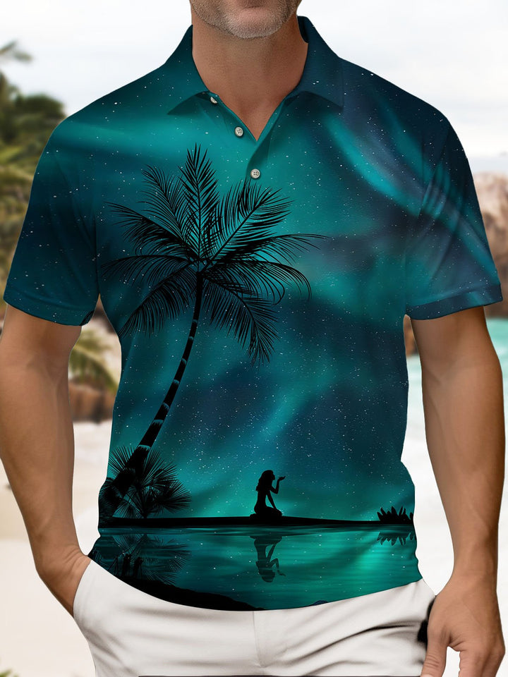 Alohadaddy® Hawaiian Palm Tree Art Print Stretch Men&