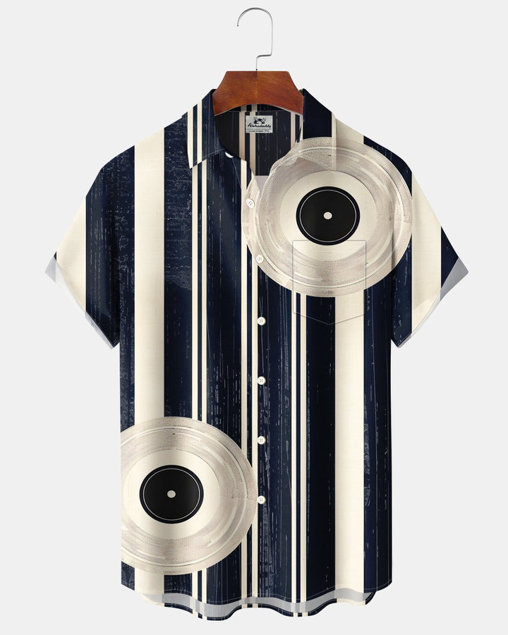 Alohadaddy® Casual Geometric Musical Note Print Men&