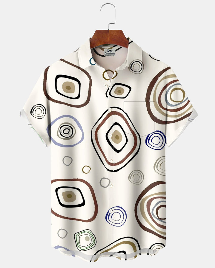 Alohadaddy® Casual Geometric Stripe Print Men&