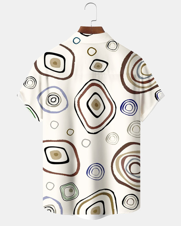 Alohadaddy® Casual Geometric Stripe Print Men&