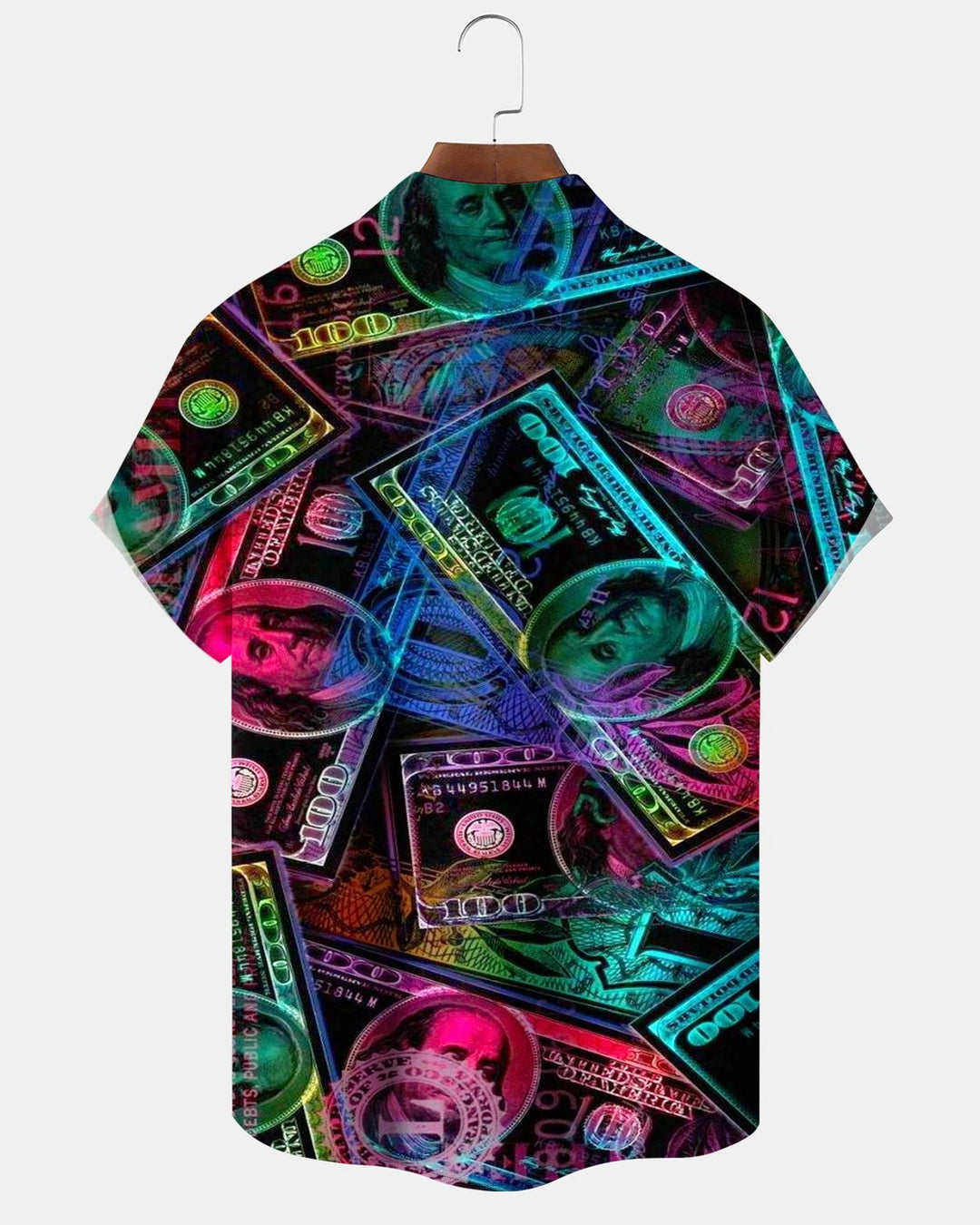 Alohadaddy® Casual Abstract Art Dollar Neon Print Men&