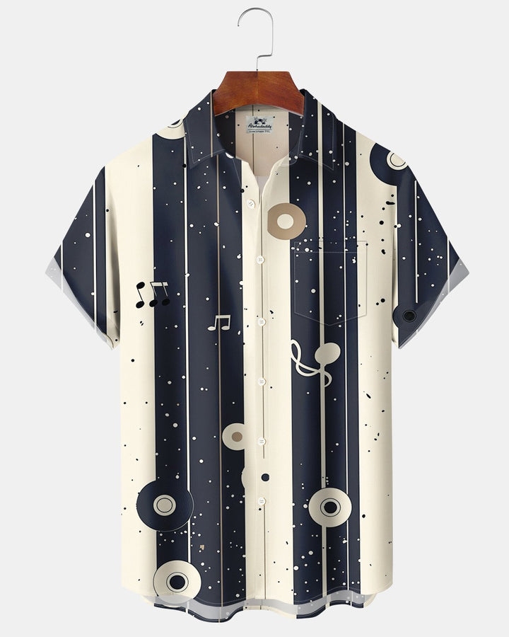 Alohadaddy® Casual Geometric Musical Note Print Men&