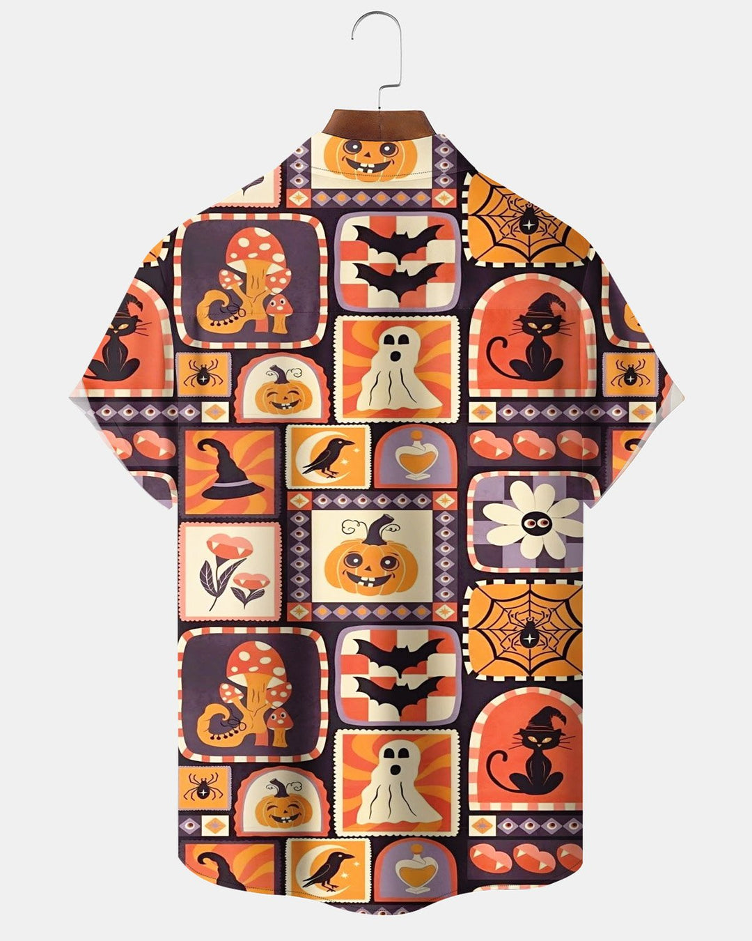 Alohadaddy® Halloween Ghost Spider Pumpkin Print Men&