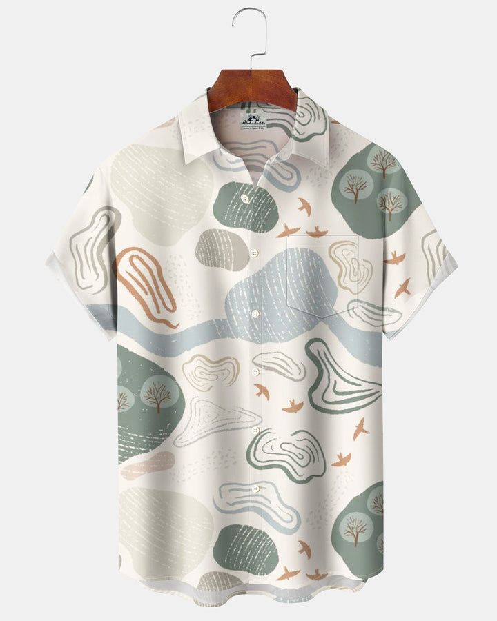 Alohadaddy® Casual Geometric Stripe Print Men&