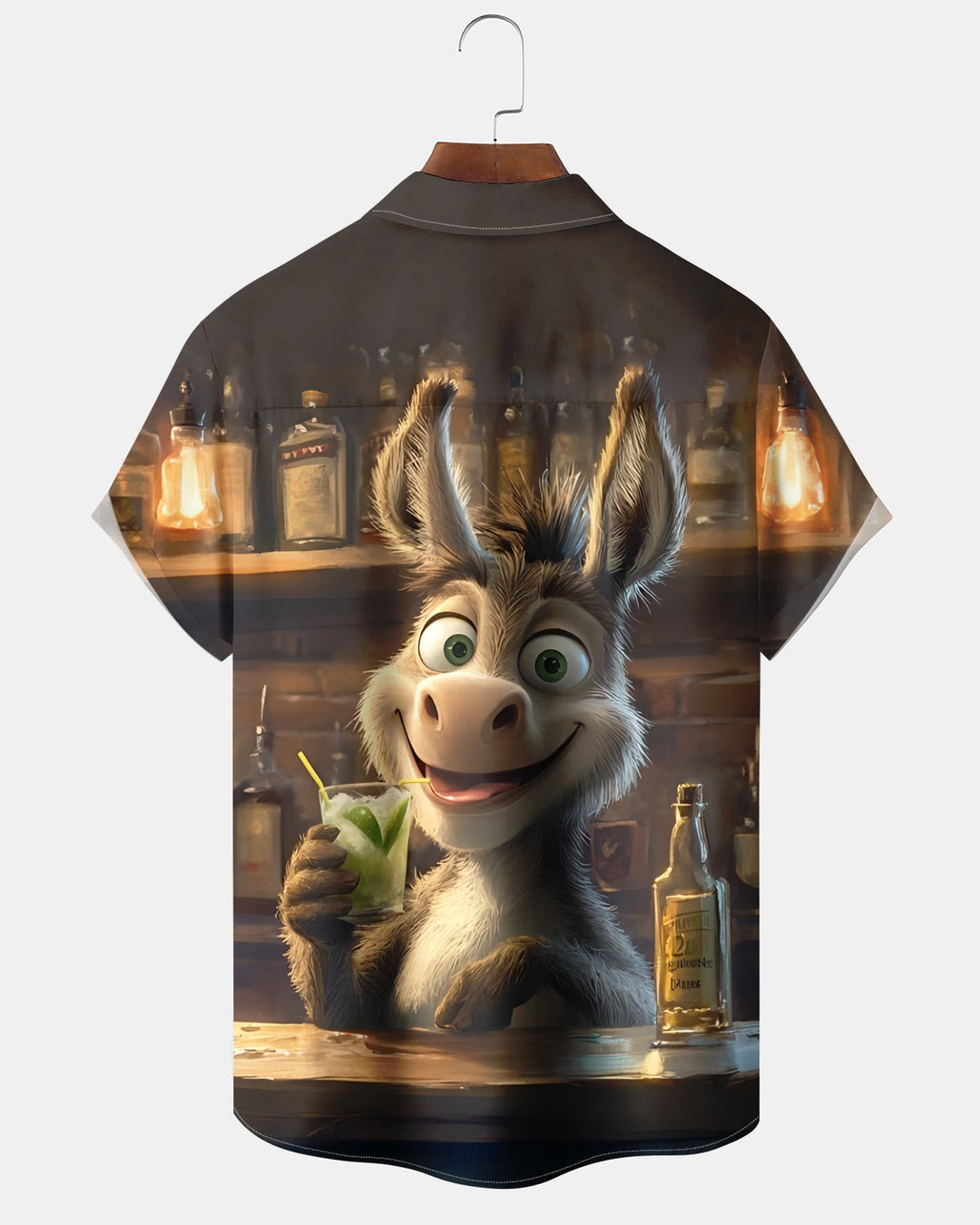 Alohadaddy® Casual Shrek Print Art Button Pocket Cardigan Men&